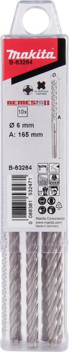Actual product image Makita NEMESIS2 SDS+ drill bit 6x165 10pcs (6 millimetres)