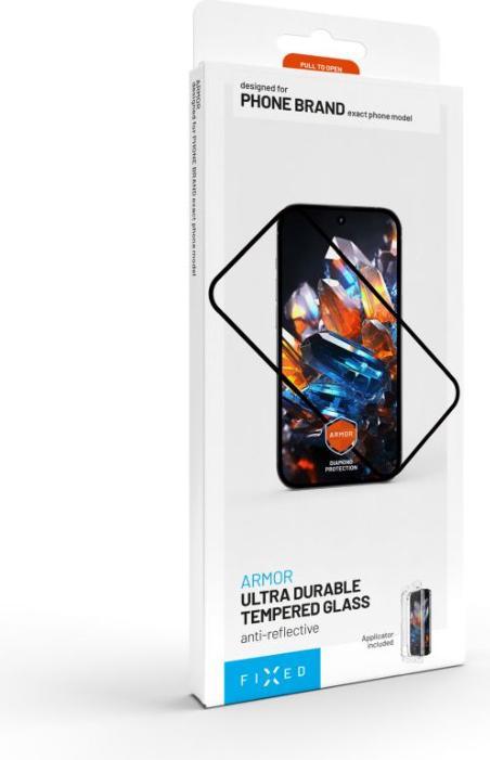 Actual product image Fixed Solid Armour | Screen Protector | Apple | iPhone 15 Plus/iPhone16 Plus | Tempered Glass | Black (Apple iPhone 15 Plus)