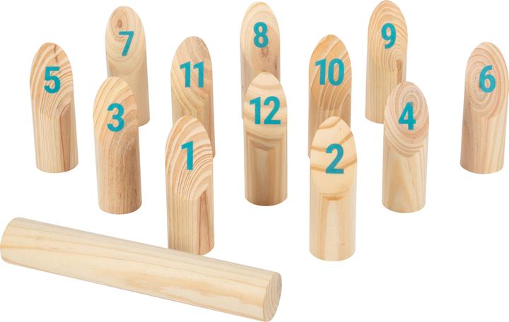 Actual product image small foot Viking game Kubb with numbers "Active