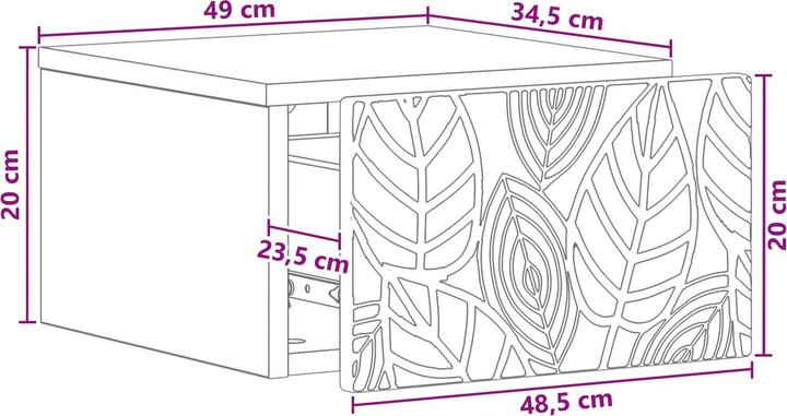 Produktbild vidaXL Wandtisch