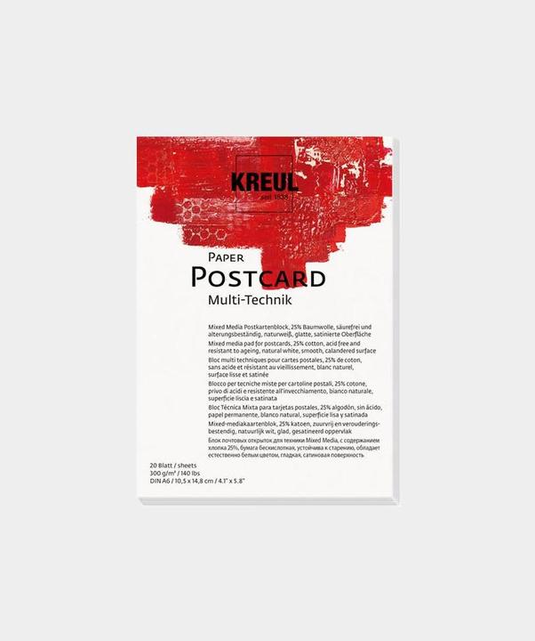 Image du produit Kreul Bloc de papier Postcard, DIN A6, 20 feuilles (300 g/m², 1 x)
