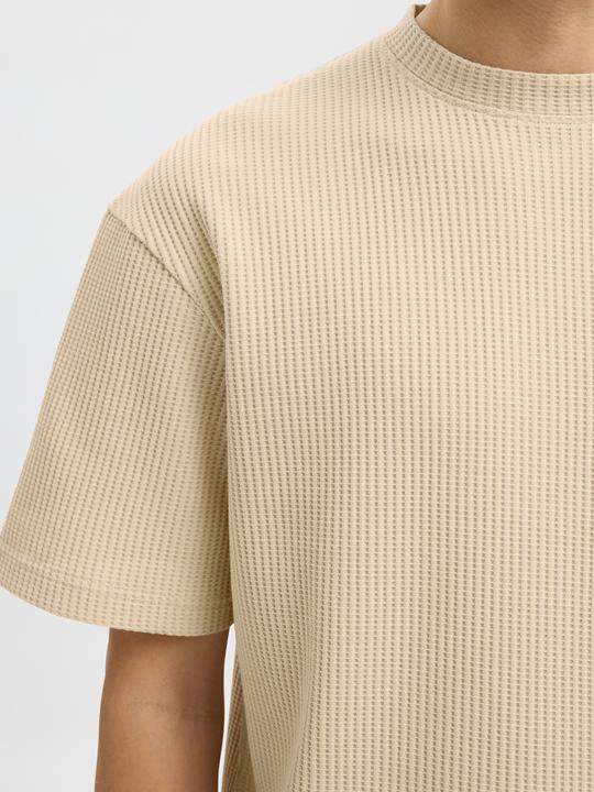 Produktbild Selected Relaxed Fit Waffelmuster T-Shirt (L)
