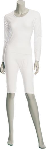 Produktbild Suprima Pflegebody Langarm L unisex mit teilbarem Reissverschluss am Bein weiss (L)