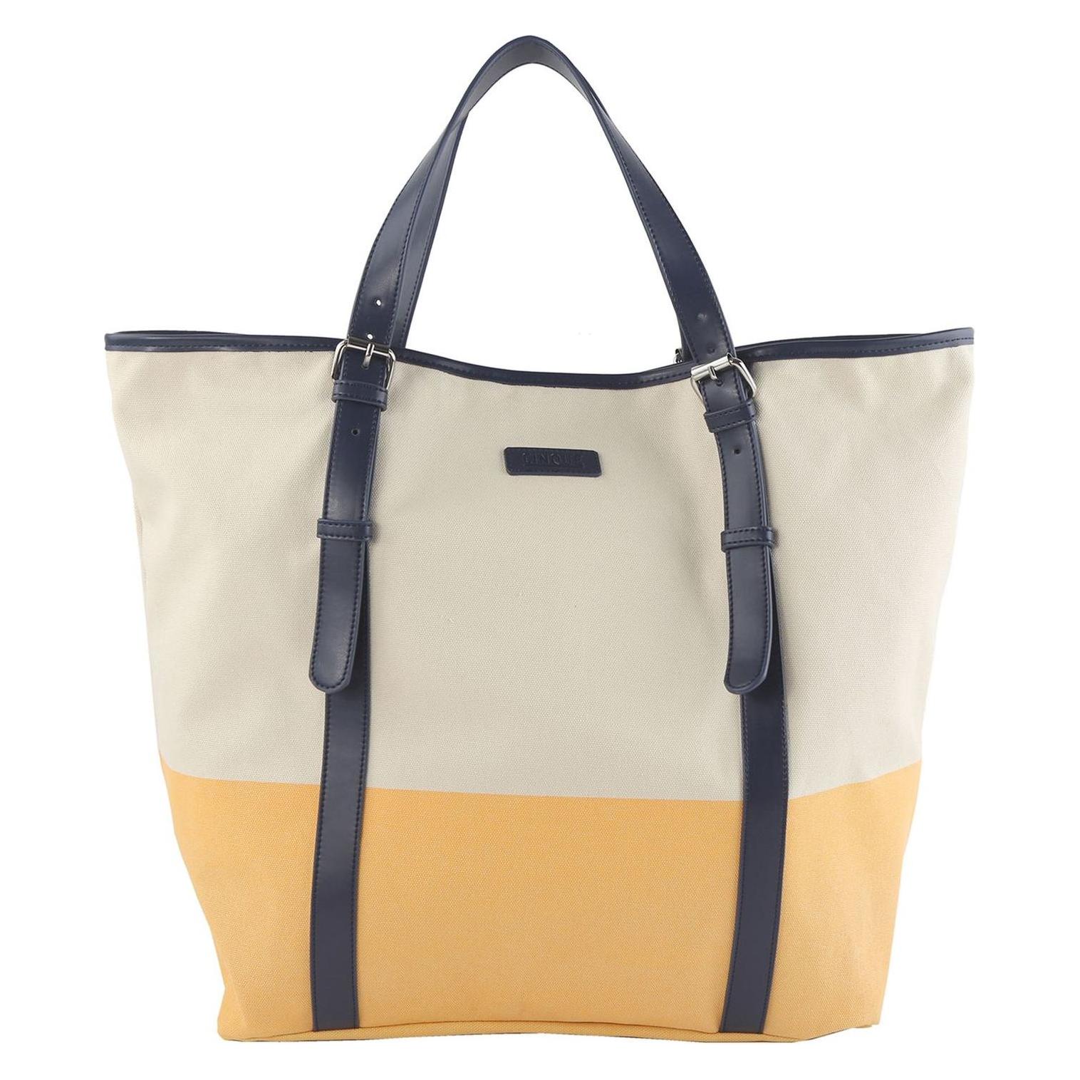 Cinque, Damen, Tasche, Alberta Shopper, Orange, Blau, Grau