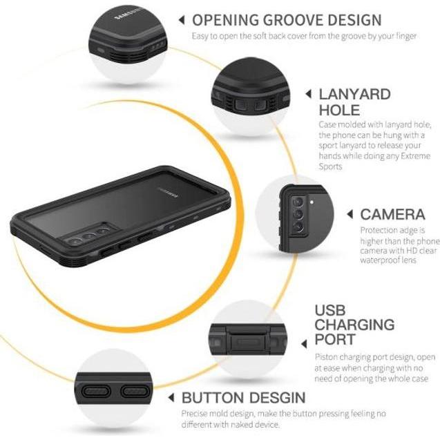 Thumbnail - Mu Sport 360° Allwetterschutz (Samsung Galaxy S21 Ultra), Smartphone Hülle, Schwarz