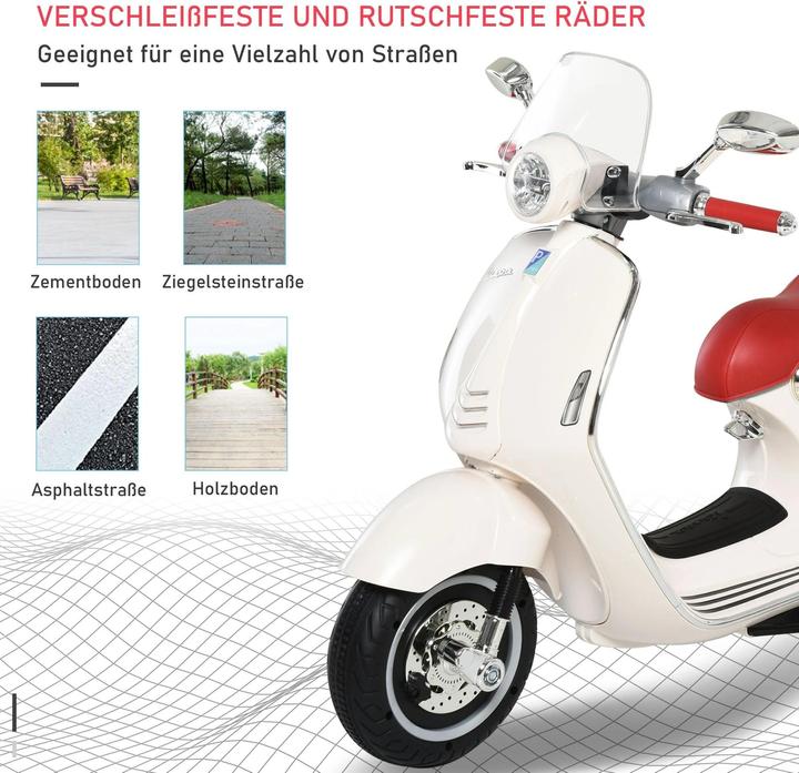 Image du produit Homcom Véhicule électrique Moto pour enfants avec musique MP3 Éclairage (6 V)