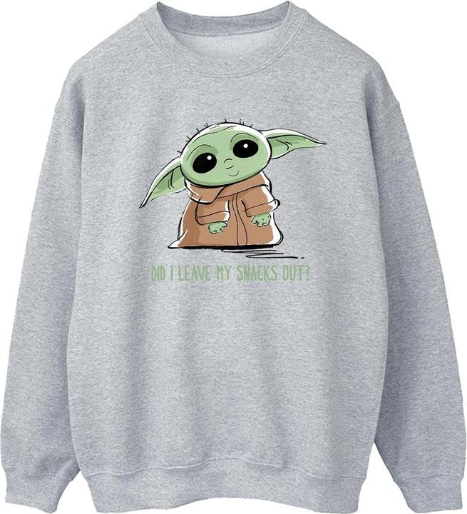 Immagine prodotto Star Wars The Mandalorian Grogu Snacks Meme Felpa Donna (L)