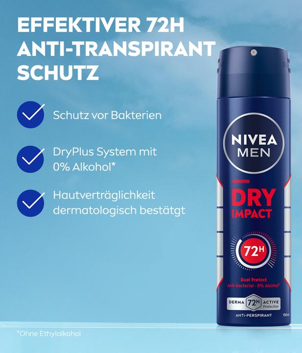 Produktbild NIVEA MEN Dry Impact Spray XXL (Spray, 250 ml)