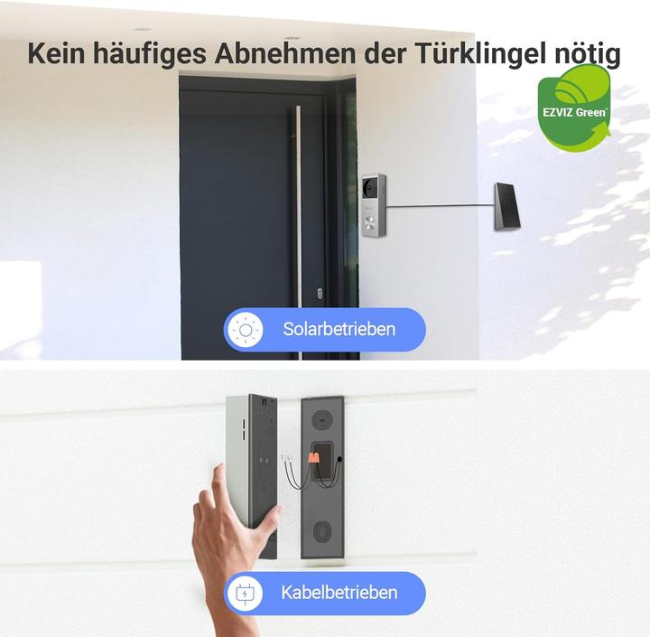 Produktbild EZVIZ Intelligente Video-Türklingel mit Solarpanel CP3 Pro (Kabellos, WLAN)
