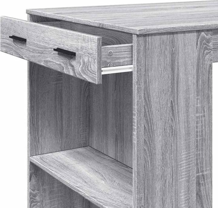 Actual product image vidaXL Bar table High table Counter table Kitchen table Grey Sonoma wood-based material