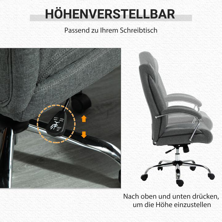 Immagine prodotto Vinsetto Sedia da ufficio Design ergonomico, rivestimento in poliestere traspirante