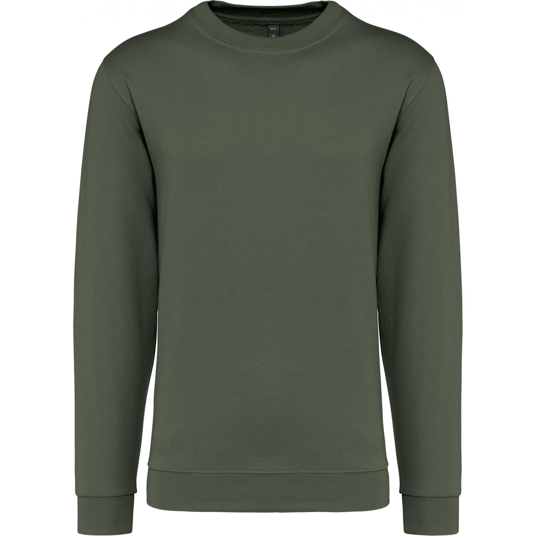Kariban, Pullover, Sweatshirt mit Rundhalsausschnitt, Grün, (L)