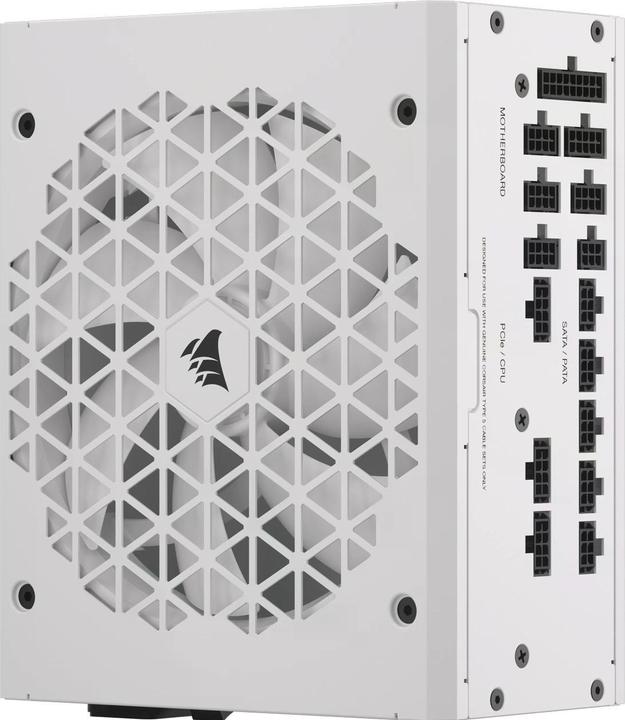 Image du produit Corsair RMx Shift White Series, RM1000x Shift White, 1000 watts, 80 PLUS GOLD Certified, Fully Modular Power (1000 W)