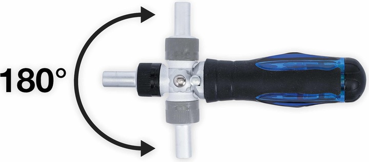 Image du produit BGS Jeu d’embouts de tournevis articulé | avec poignée rotative à fonction cliquet, réversible | 14 pièc (Hexagone externe)