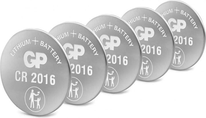 Produktbild GP Batteries Lithium Cell (5 Stk., CR2016, 90 mAh)
