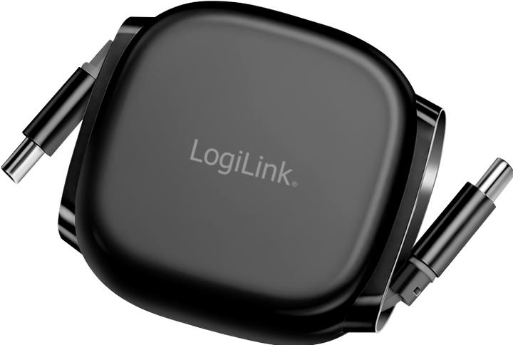Produktbild LogiLink USB 2.0 Type-C-Kabel, C/M zu C/M, ausziehbar, 480 Mbit/s, 60W, schwarz, 1 m (1 m, USB 2.0, 60 W)