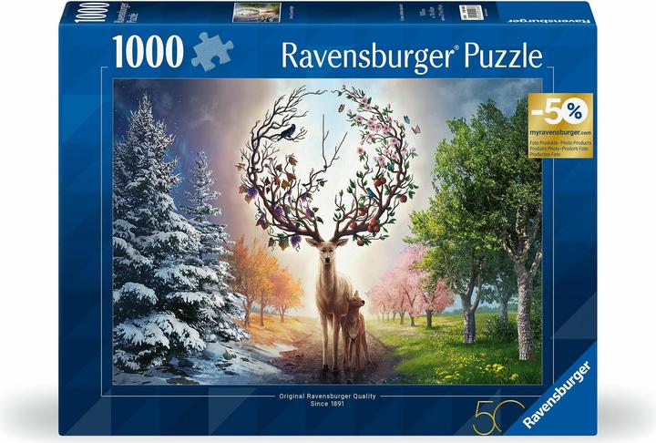 Actual product image Ravensburger The magical stag and the four seasons (1000 pieces)