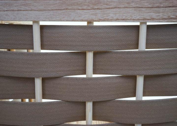 Image du produit Mendler Etagère d'angle HWC-K85, pliable 4 étagères, bois 110cm - marron, tressée marron (110 x 28 x 28 cm)