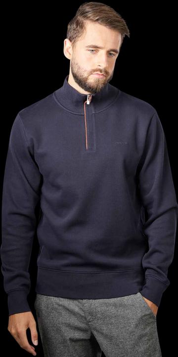 Actual product image GANT Sacker Rib Pullover Half Zip Evening Blue (L)