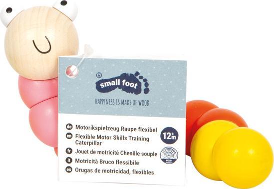 Actual product image small foot Wooden caterpillar (random model)