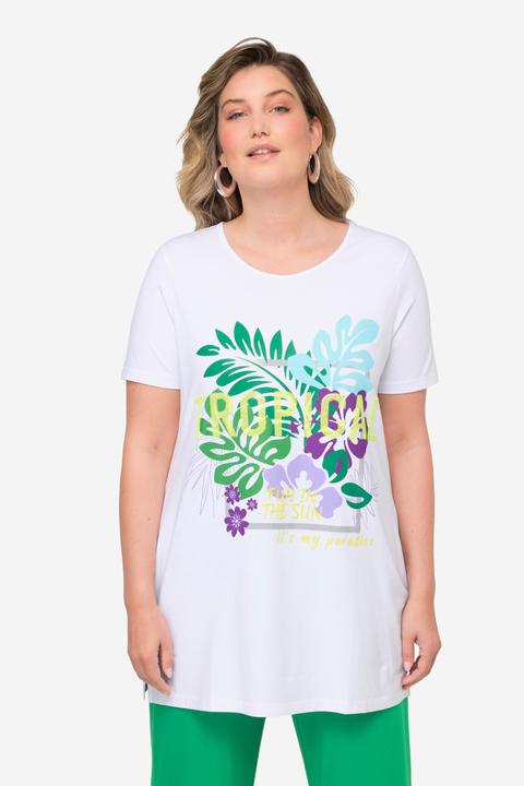Immagine prodotto Miamoda T-Shirt, lang, TROPICAL Motiv, Rundhals, Halbarm (48)