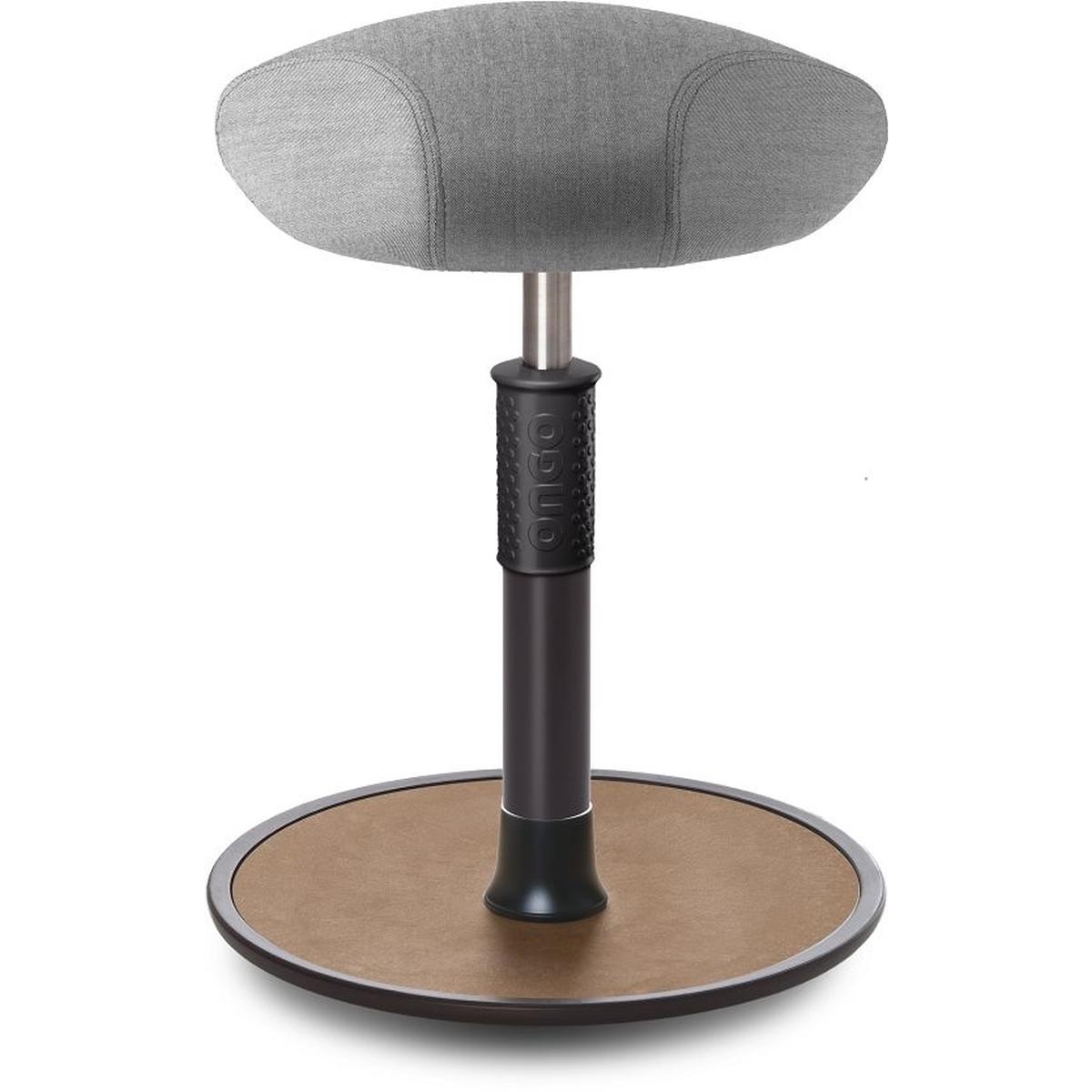 Ongo, Bürostuhl, Sitz- Stehhocker Free Regular Triangel kvadrat Remix Hellgrau schwarz /Natur