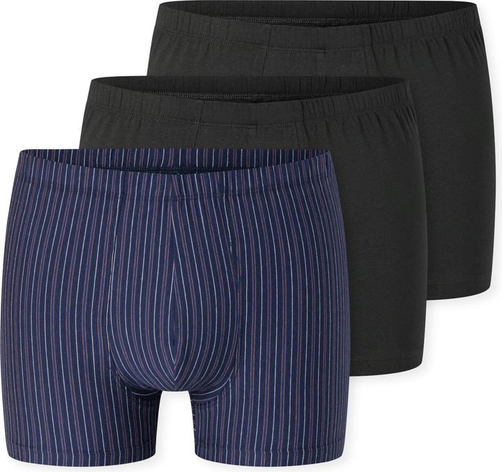 Dunkelblau, Grün gestreift