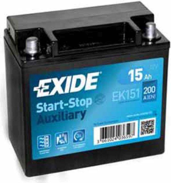 Immagine prodotto Exide Start-Stop Aux. (12 V, 15 Ah, 200 A)