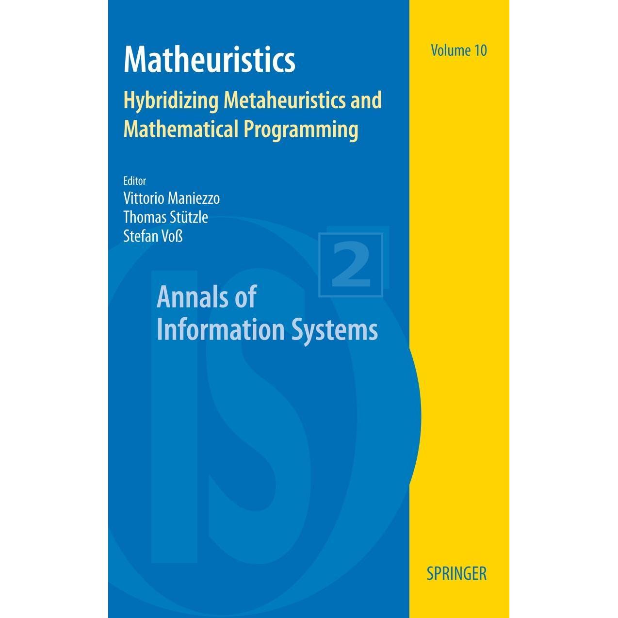 Thumbnail - Matheuristics, Ratgeber von Stefan, Vittorio Sttzle, Maniezzo, Thomas Vo