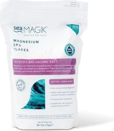 Actual product image Sea Magik Magnesium Flakes for Bath Hydrating and Relaxing 1kg