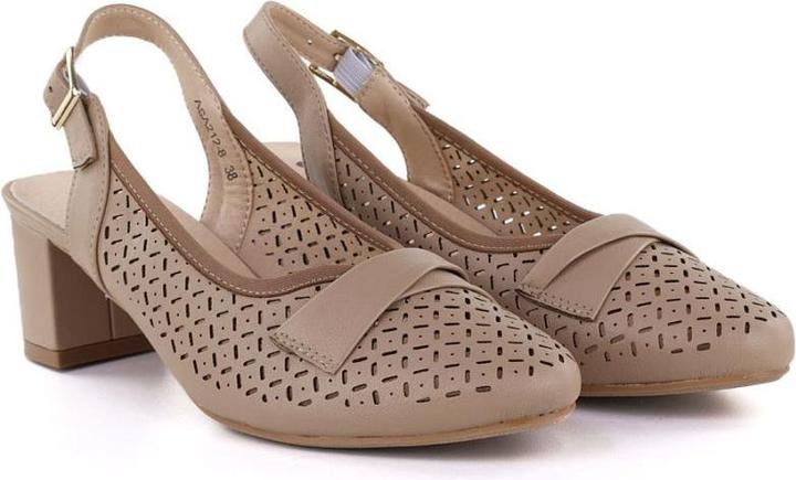 Immagine prodotto Jezzi Women's openwork pumps with a strap, beige ASA212-8 (40)
