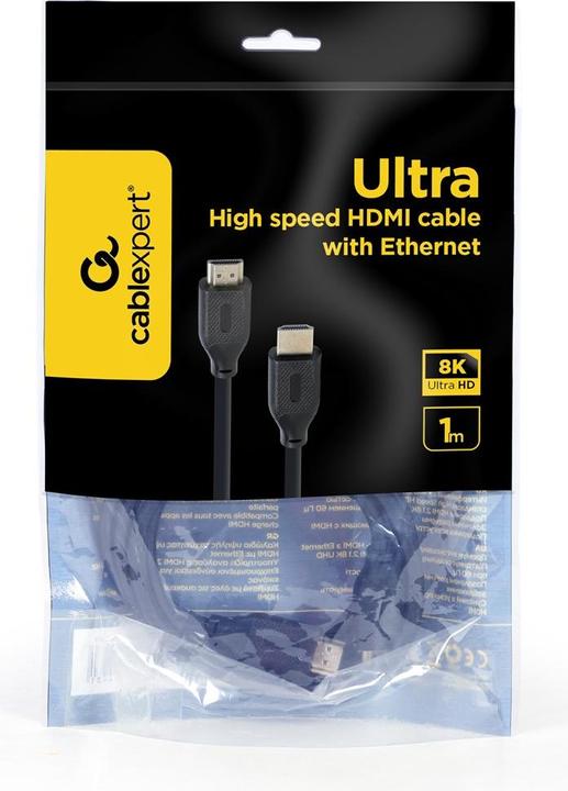 Actual product image Gembird CC-HDMI8K-1M HDMI Cable HDMI Type A (Standard) (1 m, HDMI, 2.1)