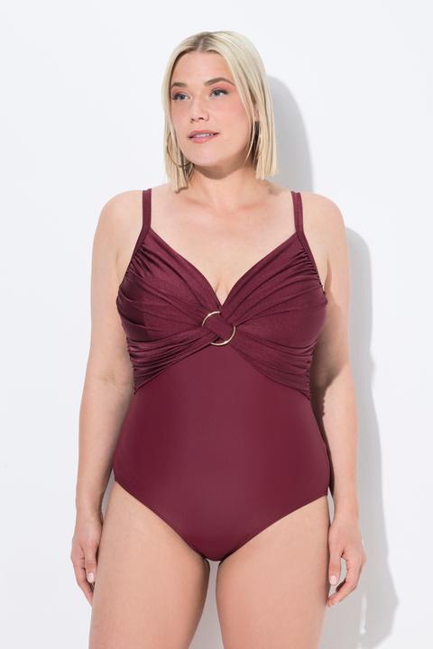 Image du produit Ulla Popken Maillot de bain ans bonnets souples, bretelles réglables, matière recyclée (58)