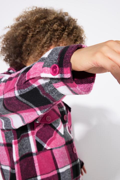 Actual product image Ulla Popken Plaid Long Sleeve Shacket (46, 48)