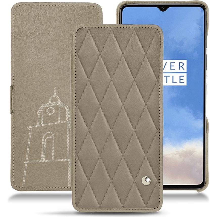 Noreve Lederschutzhülle horizontal (OnePlus 7T), Smartphone Hülle, Beige