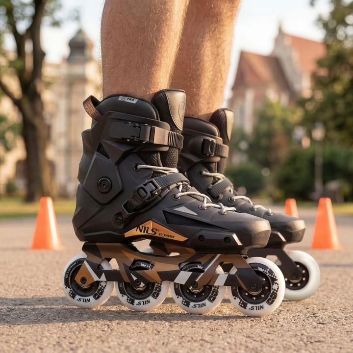 Immagine prodotto Nils Rolki Extreme NA1601 ŁYŻWOROLKI SLALOMOWE SLAYD CZARNE ROZM. 41 EXTREME (41)