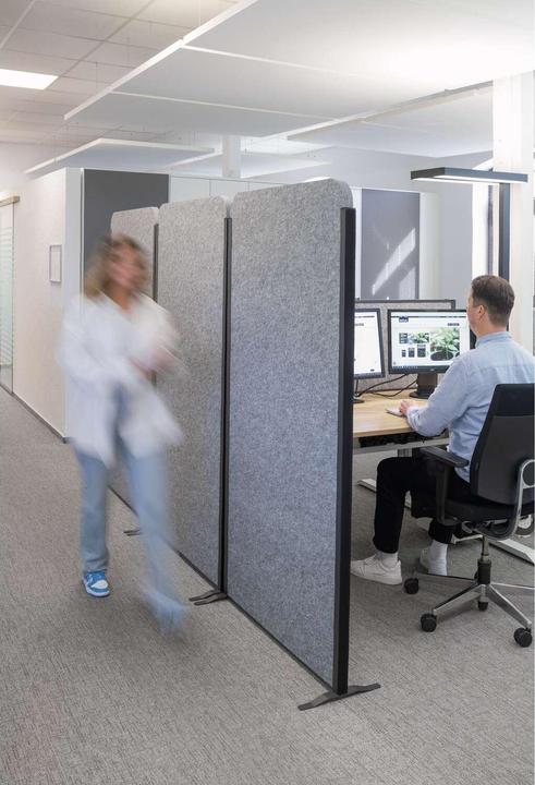 Actual product image Maul Acoustic partition MAULcocoon 9701195 silver 100.0 x 182.0 cm (100 x 182 cm)