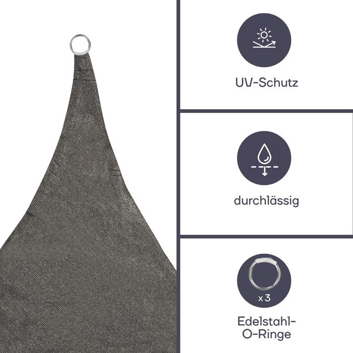 Image du produit Perel Voile d'ombrage trois perméables (3,6 x 3,6 x 3,6 m)