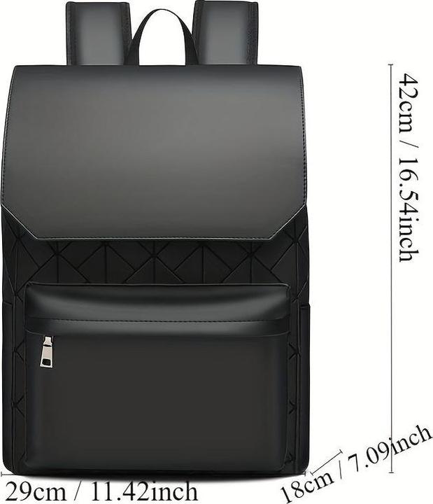 Actual product image Only-Bags.Store Men's oxford rhombus backpack, travel work commuter computer bag, large capacity backpack