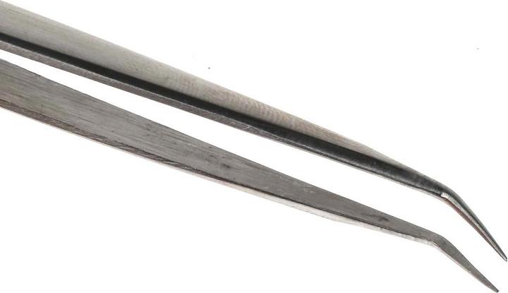 Immagine prodotto RS PRO Pinzetta in acciaio inossidabile, punta curva, extra fine, 140 mm