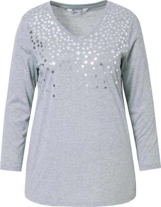 Produktbild Angel of Style T-Shirt, A-Linie, silberner Sternendruck, Langarm (46)