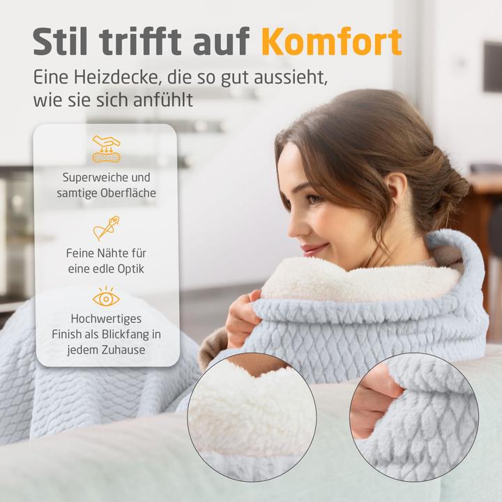 Actual product image Medisana HB 416 Kuschelheizdecke hellgrau (180 x 130 cm)