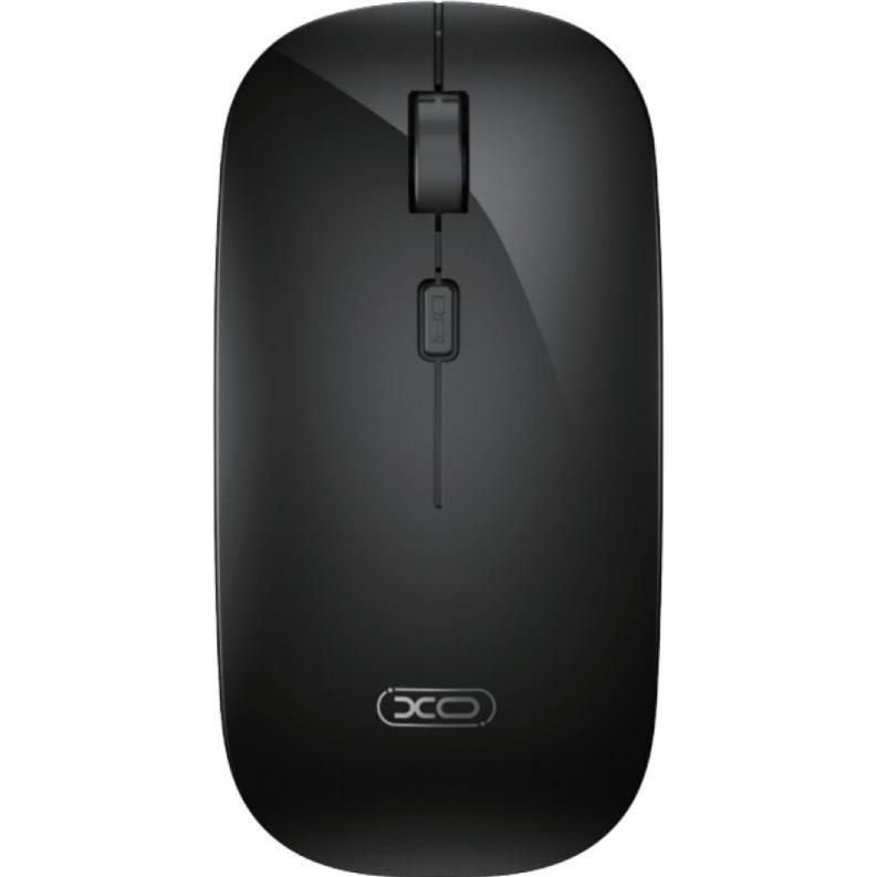 xO Wireless Mouse M7 Stylish Glossy, Black (Senza fili), Mouse, Nero