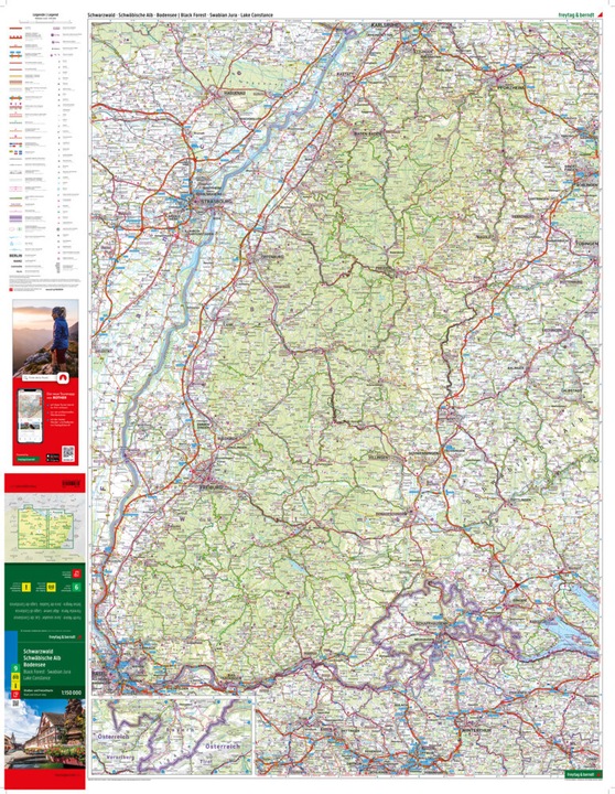 Produktbild Schwarzwald - Schwäbische Alb - Bodensee, Strassen- und Freizeitkarte 1:150.000, freytag & ber