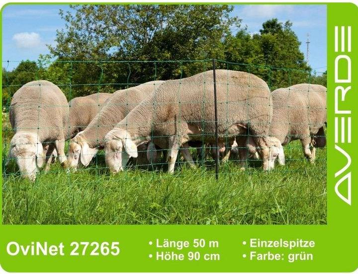 Actual product image Kerbl OviNet 90 cm, single prong, green, black posts, electrif.