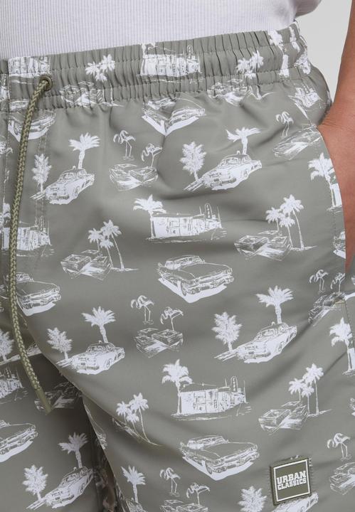 Actual product image Urban Classics Pattern Swim Shorts - 4984 (4XL)