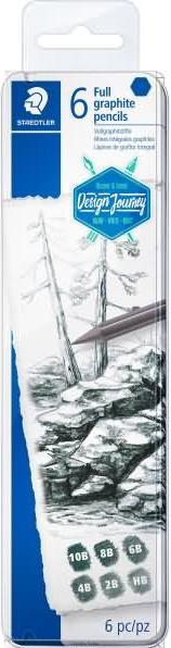 Produktbild Staedtler Mars Lumograph pure graphite 100G Vollgraphitstifte (6.80 mm, 6B, 2B, 4B, 8B, 6 x)