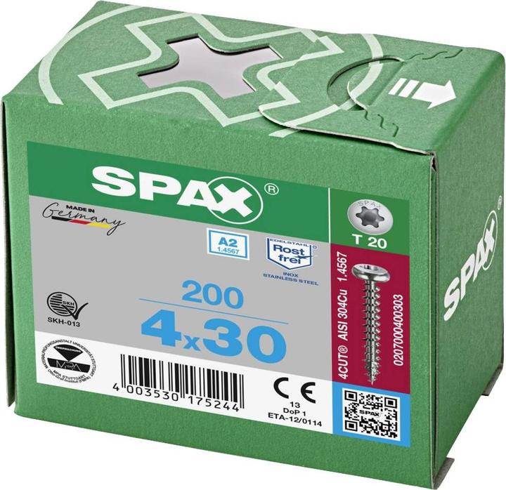 Produktbild Spax A2 Halbrundkopf T-Star Plus T20 Vollgewinde (200 Schrauben pro Stück)