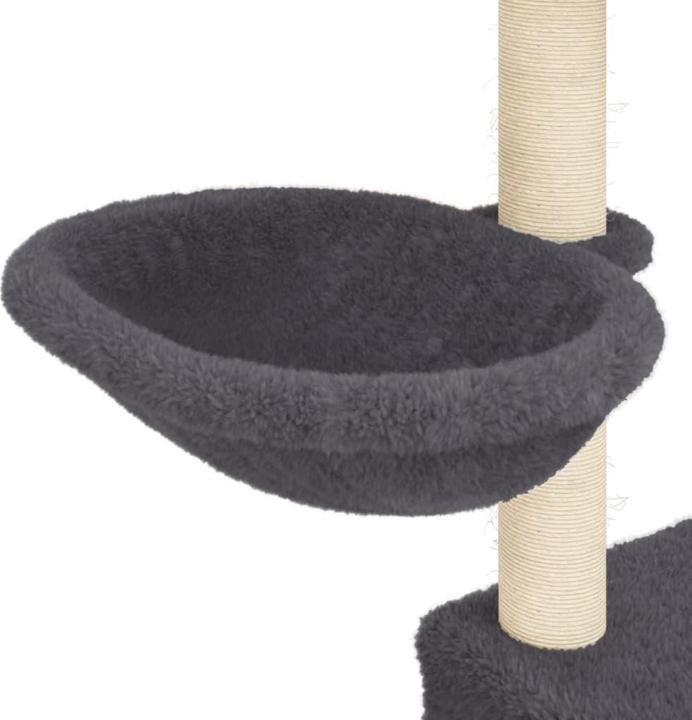 Immagine prodotto vidaXL Kratzbaum mit Sisal-Kratzsäulen Dunkelgrau 83 cm,Farbe (83 cm, Grigio scuro)