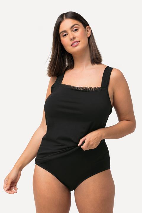 Actual product image Ulla Popken Lace Trimmed Sleeveless Undershirt (62)
